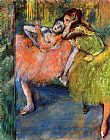 Edgar Degas Two Dancers in the Foyer painting